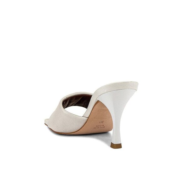 Alohas Puffy Mules in Grey/White Leather 38 Womens High Heels - Picture 6 of 15